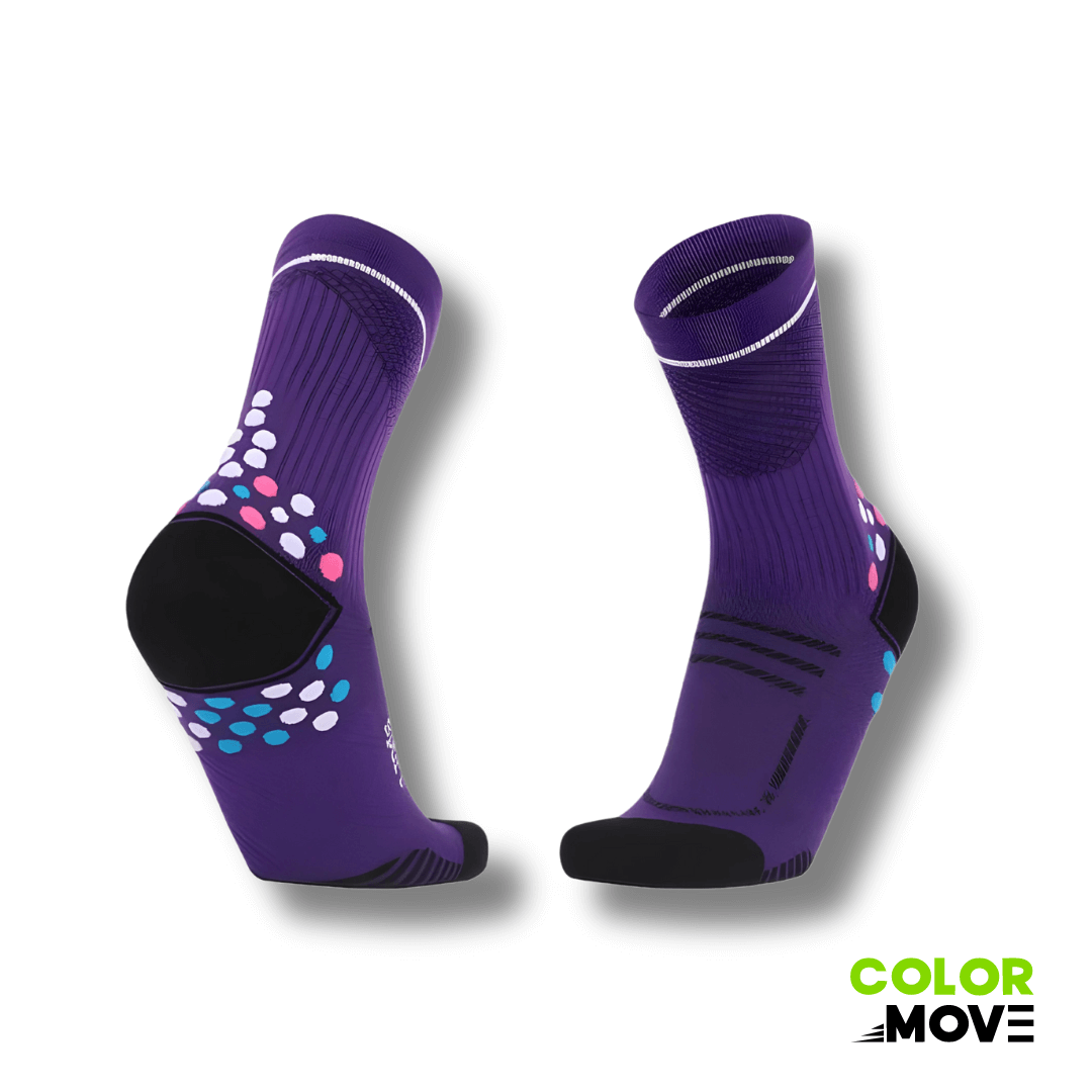 Calcetin Runner de compresion EVOLRUN Purple + Regalos