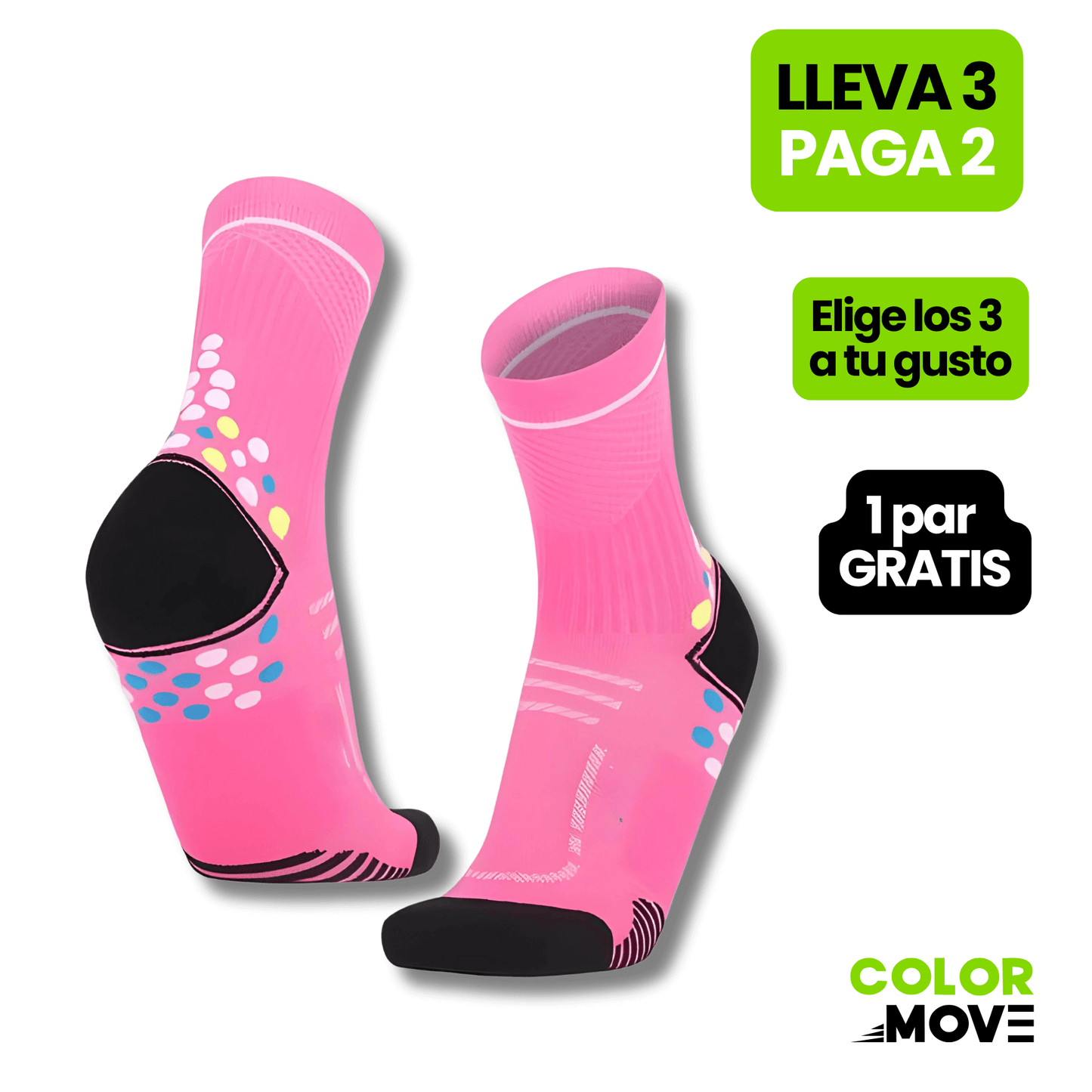 Calcetin Runner de compresion EVOLRUN Rose + Experiencia runner + regalos