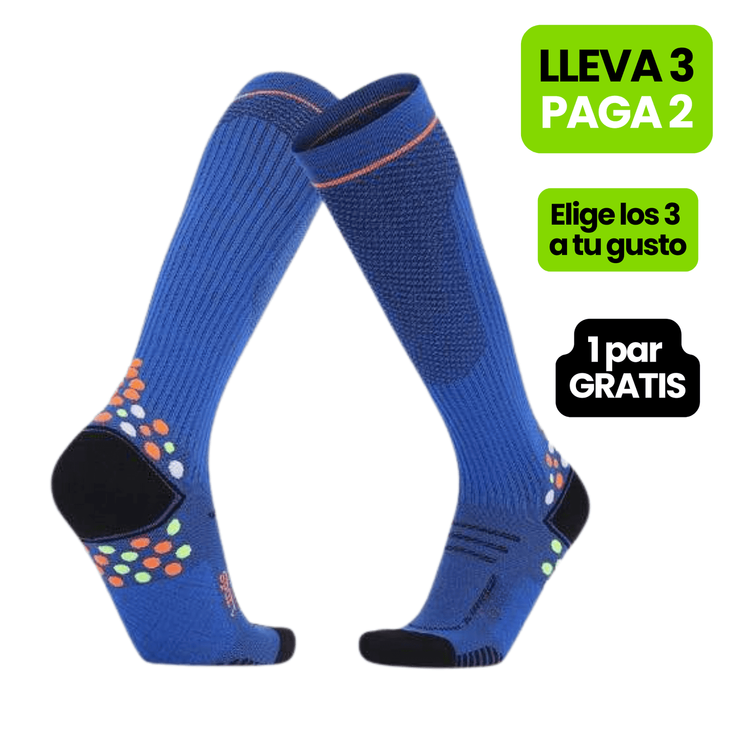 Calcetin Runner de Compresion EVOLUTION Blue + Experiencia runner + regalos