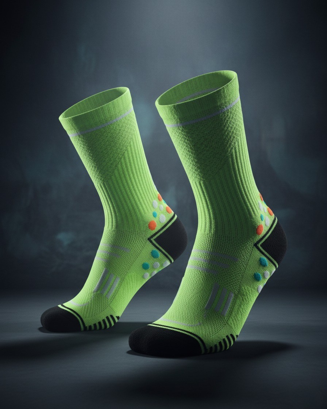 Calcetin Runner de compresion EVOLRUN Verde + Regalos