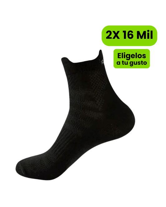 Calcetin corto negro Running Pro
