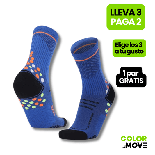 Calcetin Runner de compresion EVOLRUN Blue