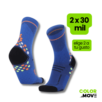 Calcetin Runner de compresion EVOLRUN Blue + Regalos