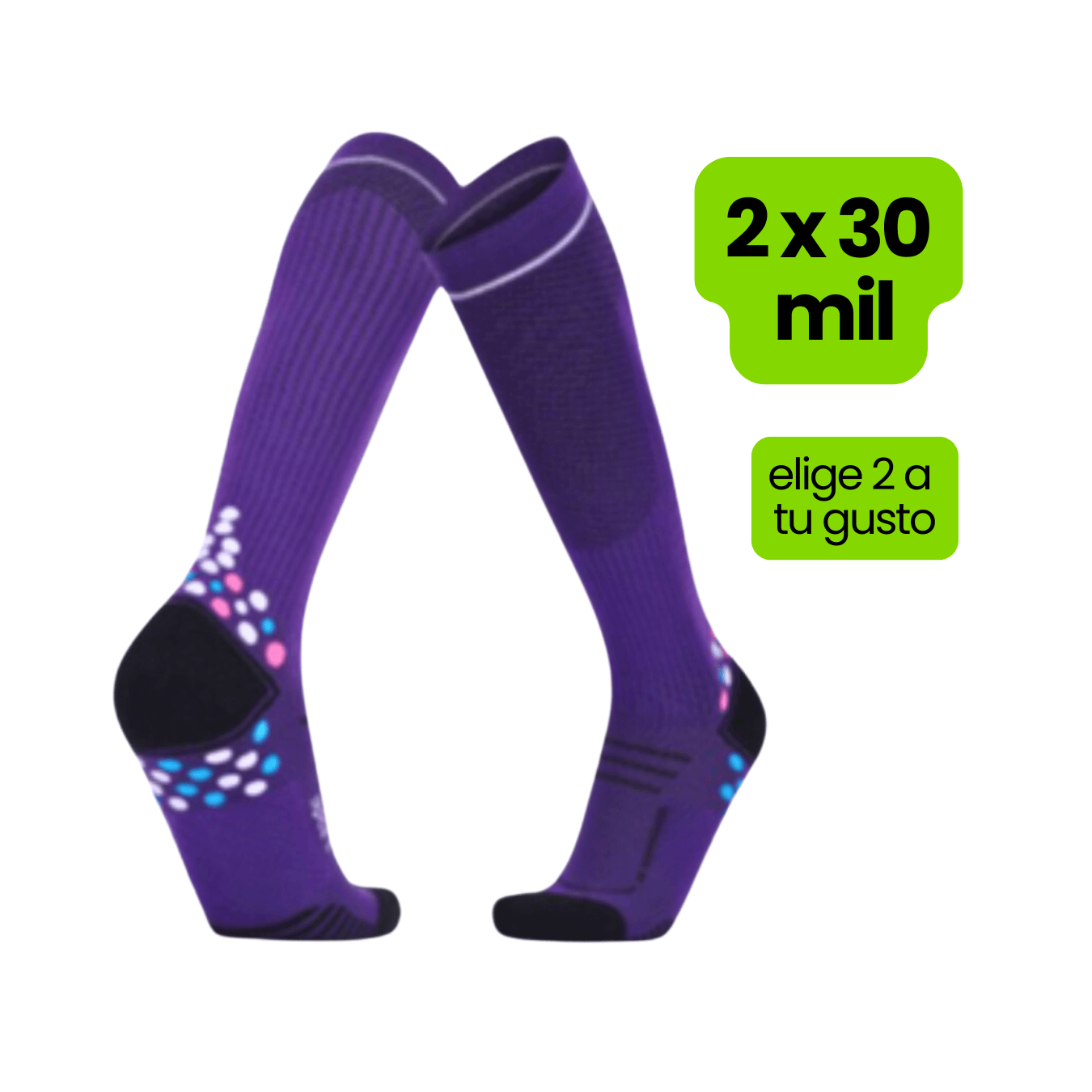 Calcetin Runner de Compresion EVOLUTION Purple + Regalos