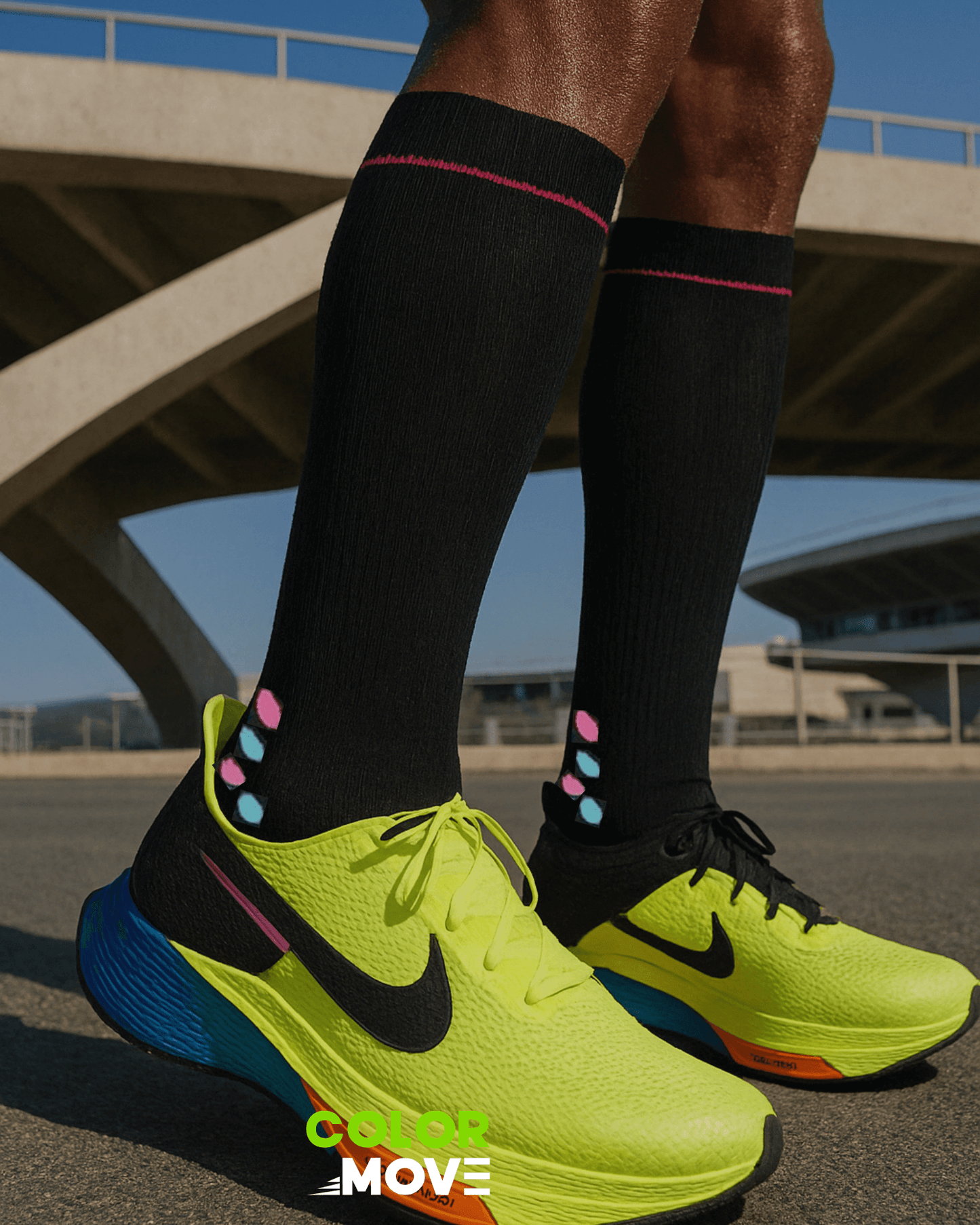 Calcetin Runner de Compresion EVOLUTION Black