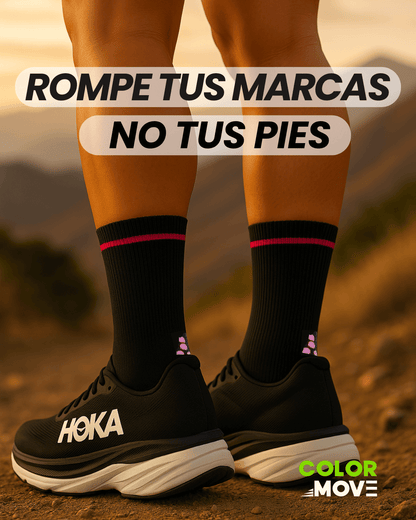 Calcetin Runner de compresion EVOLRUN Black + Experiencia runner + regalos