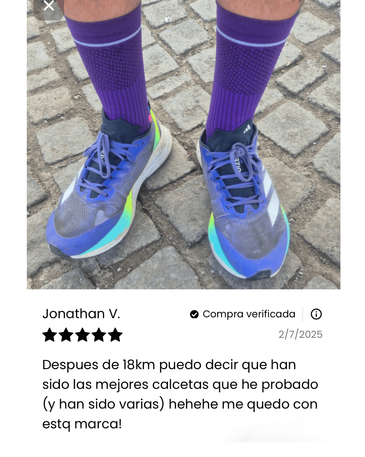 Calcetin Runner de compresion EVOLRUN Purple + Experiencia runner + regalos