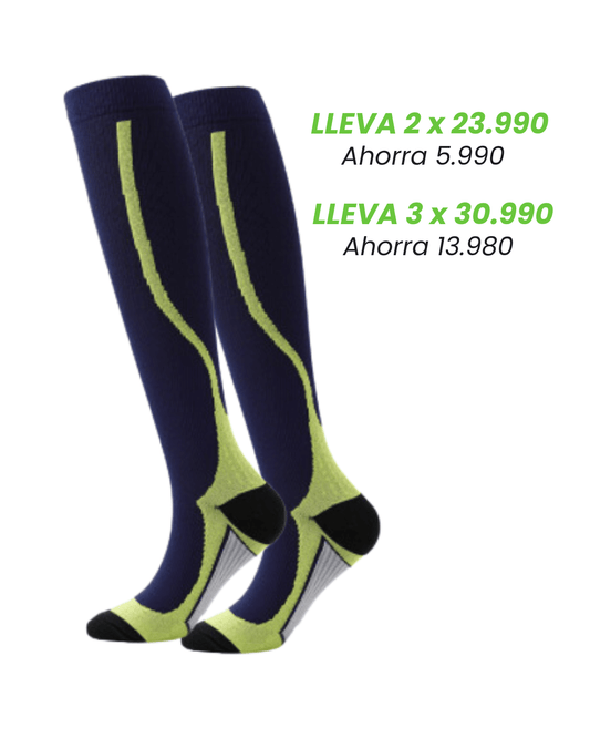 Calcetin RunMove Blue verde