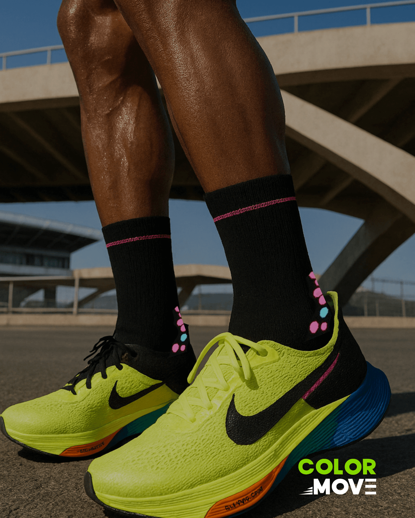 Calcetin Runner de compresion EVOLRUN Black