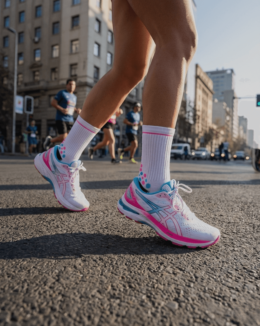 Calcetin Runner de compresion EVOLRUN Blanco + Regalos