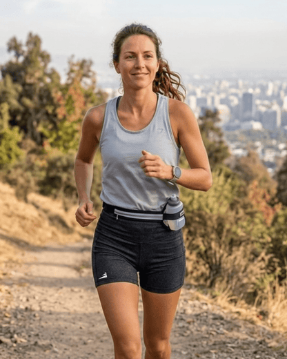 Calza Running Pro Compress Grafito Corta