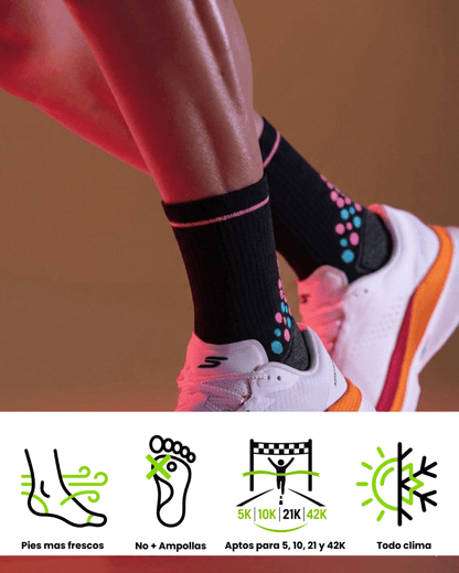Calcetin Runner de compresion EVOLRUN Black + Regalos
