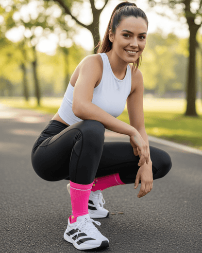 Calcetin Runner de compresion EVOLRUN Rose + Regalos