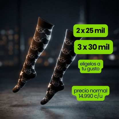 Calcetin Compresion Cat Black