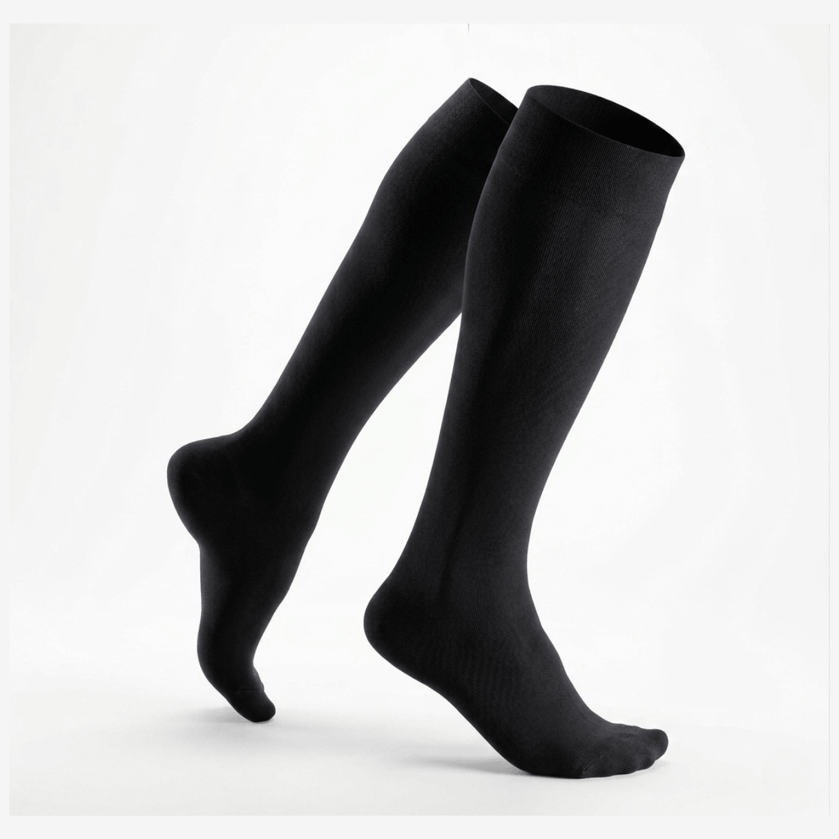 Calcetin Compresion Negro Liso