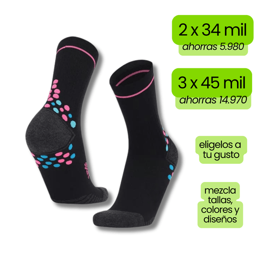 Calcetin Runner de compresion EVOLRUN Black + Regalos