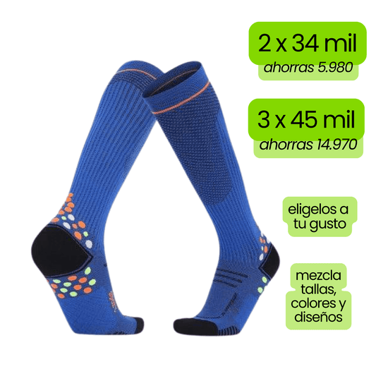 Calcetin Runner de Compresion EVOLUTION Blue + Regalos