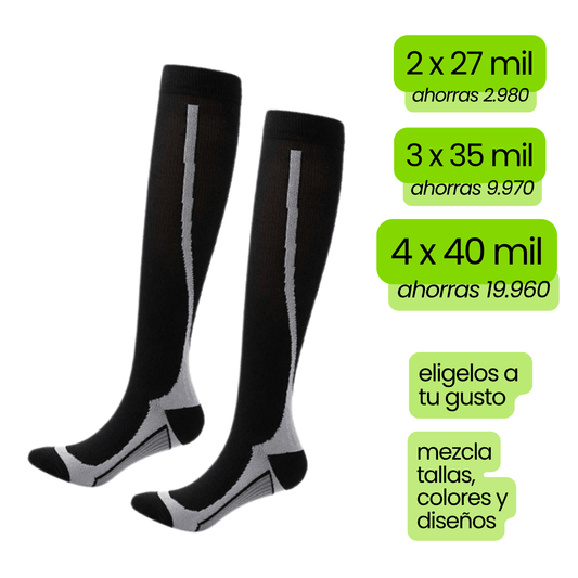 Calcetin RunMove Black gris