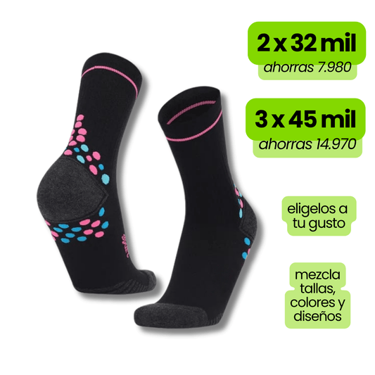 Calcetin Runner de compresion EVOLRUN Black + Regalos