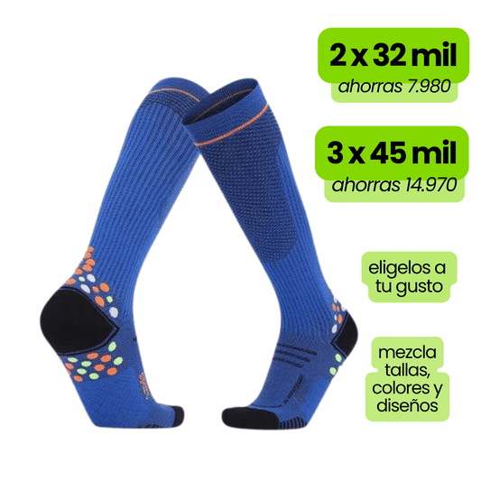 Calcetin Runner de Compresion EVOLUTION Blue + Regalos